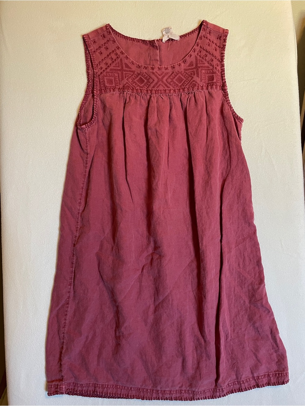 Artisan NY Sleeveless Embroidered Sleeveless Dress - Dusty Rose